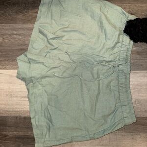 Light Green Casual Shorts